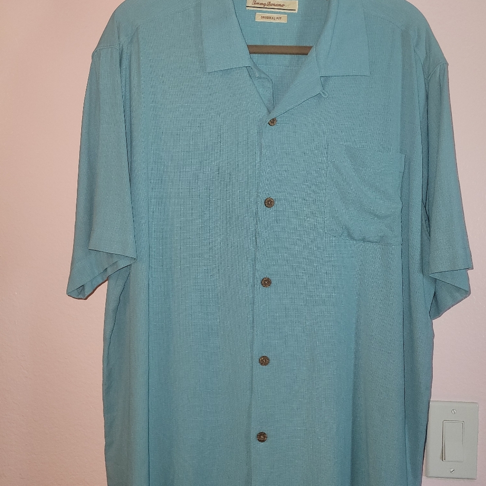 XL Tommy Bahama Silk Mens Short Sleeve Shirt